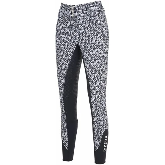 Pikeur Breeches Candela Print Full Grip Nightblue/Grey/White 3 Pikeur Breeches Candela Print Full Grip Nightblue/Grey/White