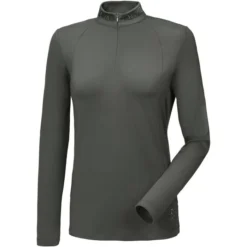 2022 Pikeur Womens Sareen Shirt 228300 207 - Black Olive Colour Black Olive