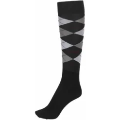 Pikeur Riding Socks Sports Checked Black