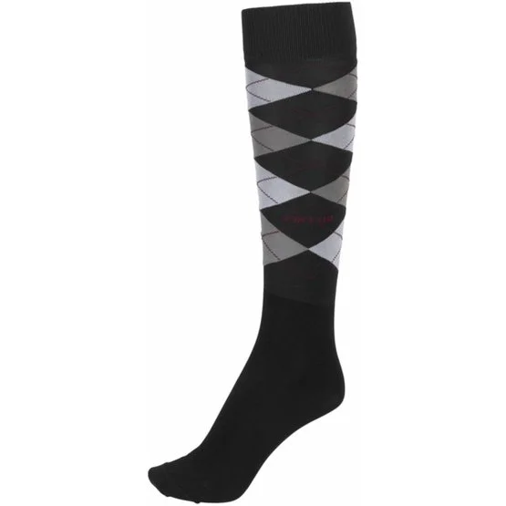 Pikeur Riding Socks Sports Checked Chocolate 4 Pikeur Riding Socks Sports Checked Chocolate - Image 2